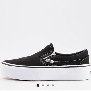 Vans Classic Slip On Platform Sneakers - Black